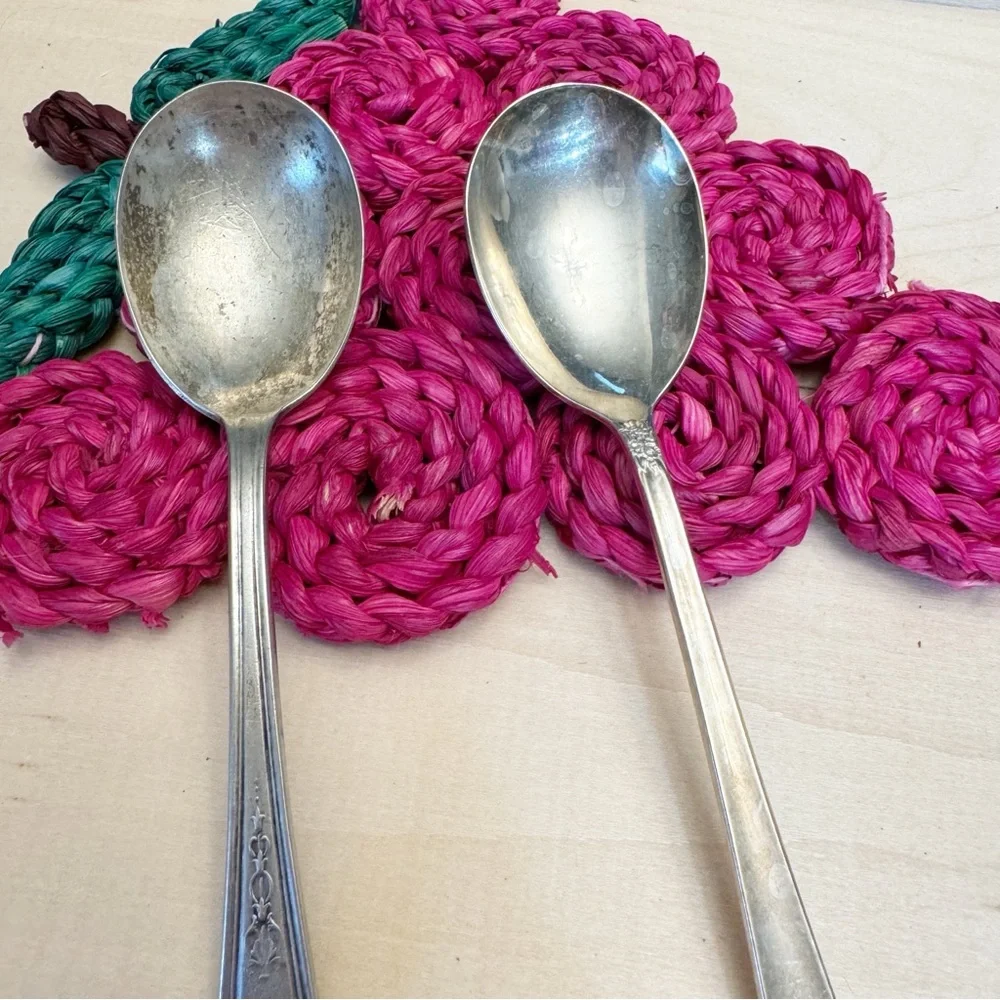 Vintage Marked WM Rogers & Son IS April & Continental 1886 Silver Plate Spoons
